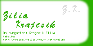 zilia krajcsik business card